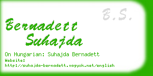 bernadett suhajda business card